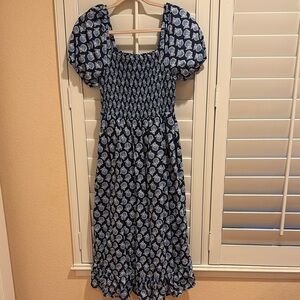 Jcrew Blue Floral Smocked Dress, size XXS